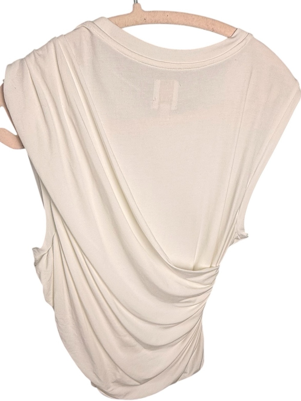 NIC+ZOE Drape Sleeveless Jersey Top in White Size XL - Picture 6 of 10